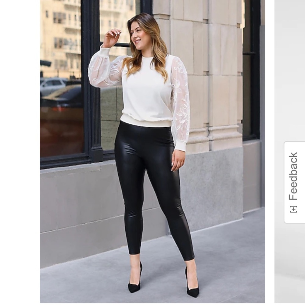 Faux leather leggings